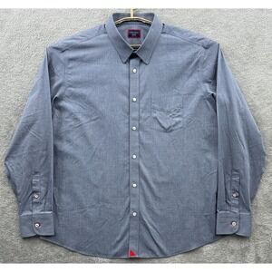 Untuckit Shirt Mens XXL Blue Pio Cesare WF Button Up Wrinkle Free Long Sleeve